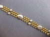 ESTATE 14KT WHITE & YELLOW GOLD 3D CLASSIC MATTE & SHINY HEXAGON FUN BRACELET