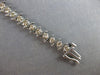 ESTATE 3.0CT DIAMOND 14KT WHITE GOLD 3D CLASSIC ROUND SWIRL TENNIS BRACELET