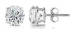 ESTATE 2.0CT DIAMOND 18KT WHITE GOLD 3D ROUND 4 PRONG SOLITAIRE STUD EARRINGS