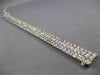 ESTATE WIDE 14.30CT DIAMOND 14KT WHITE GOLD ROUND & PRINCESS 3D TENNIS BRACELET