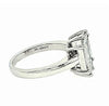 1.10CT DIAMOND 18KT WHITE GOLD 3D BAGUETTE EMERALD CUT INVISIBLE ENGAGEMENT RING