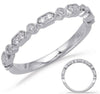 ESTATE .16CT DIAMOND PLATINUM ROUND BEZEL & PRONG SEMI ETERNITY ANNIVERSARY RING