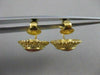 ANTIQUE 14K YELLOW GOLD LADY SHELL CAMEO FILIGREE OMEGA CLIP EARRINGS #20543