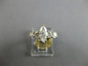 ESTATE 1.75CT DIAMOND 14K WHITE GOLD 3D CLASSIC MARQUISE & ROUND ENGAGEMENT RING