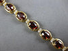 10.71CT DIAMOND & AAA GARNET 14KT YELLOW GOLD 3D OVAL & ROUND TENNIS BRACELET