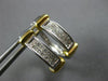.50CT DIAMOND 14KT 2 TONE GOLD PRINCESS INVISIBLE OVAL LEVERBACK EARRINGS #27719