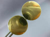 ESTATE LARGE 14KT YELLOW GOLD 3D CLASSIC ROUND ENGRAVABLE CUFF LINKS
