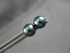 ESTATE AAA TAHITIAN PEARL 14KT WHITE GOLD 3D CLASSIC ROUND SOLITAIRE EARRINGS