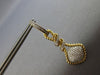 LARGE .75CT DIAMOND 14KT 2 TONE GOLD 3D GEOMETRICAL LOVE KNOT HANGING EARRINGS