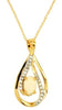 .38CT DIAMOND & AAA OPAL 14KT YELLOW GOLD OVAL & ROUND INFINITY FLOATING PENDANT