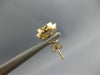 ESTATE .92CT DIAMOND 14K YELLOW GOLD 3D CLASSIC ROUND CLUSTER HALO STUD EARRINGS