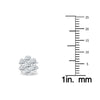 ESTATE 1.0CT DIAMOND 14KT WHITE GOLD 3D CLASSIC FLOWER STUD EARRINGS