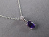 .61CT DIAMOND & AAA AMETHYST 14KT WHITE GOLD OVAL & ROUND FUN FLOATING PENDANT