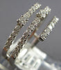 ESTATE .60CT DIAMOND 14KT WHITE GOLD 3D CLASSIC THREE ROW CRISS CROSS LOVE RING