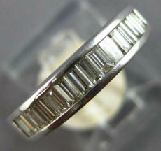 .75CT DIAMOND 14KT WHITE GOLD 3D BAGUETTE SEMI ETERNITY CHANNEL ANNIVERSARY RING