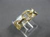 ESTATE .50CT DIAMOND 14KT YELLOW GOLD 3D CLASSIC OVAL LINK LOVE KNOT FUN RING
