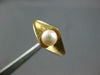ESTATE AAA SOUTH SEA PEARL 14KT YELLOW GOLD 3D MATTE & SHINY SOLITAIRE FUN RING