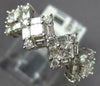 WIDE 1.32CT DIAMOND 14K WHITE GOLD 3D ROUND BAGUETTE & PRINCESS ANNIVERSARY RING