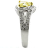 1.35CT WHITE & CANARY DIAMOND 18KT 2 TONE GOLD 3D TRILLION HALO ENGAGEMENT RING