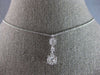 ESTATE .32CT DIAMOND 14KT WHITE GOLD 3D CLUSTER FLOWER CLASSIC FLOATING PENDANT