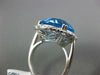 ESTATE 17.24CT DIAMOND & AAA BLUE TOPAZ 14KT WHITE GOLD FLOWER FILIGREE FUN RING