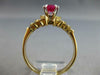 1.06CT DIAMOND & AAA RUBY 14KT YELLOW GOLD OVAL & ROUND ENGAGEMENT RING #27639