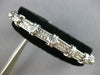 WIDE .75CT DIAMOND 14K WHITE GOLD 3D ROUND BEZEL ETOILE FILIGREE TENNIS BRACELET