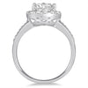 ESTATE 1.0CT DIAMOND 14KT WHITE GOLD ROUND CLASSIC HALO FLORAL ENGAGEMENT RING