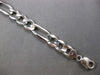 ESTATE LARGE & LONG 14KT WHITE GOLD 3D CLASSIC SOLID FIGARO MENS BRACELET