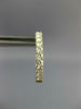 ESTATE .58CT DIAMOND 14K YELLOW GOLD 3D CLASSIC 2MM HUGGIE HOOP HANGING EARRINGS