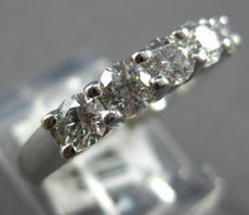 1.0CT DIAMOND 14K WHITE GOLD ROUND 5 STONE SHARED PRONG WEDDING ANNIVERSARY RING