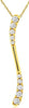 .18CT DIAMOND 14KT YELLOW GOLD ROUND GRADUATING DOUBLE WAVE FUN FLOATING PENDANT