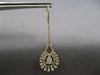 LARGE 1.27CT DIAMOND 14K YELLOW GOLD 3D ROUND & BAGUETTE FLORAL HANGING EARRINGS