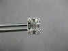 .97CT DIAMOND 18KT WHITE GOLD 3D ROUND & BAGUETTE INVISIBLE SQUARE STUD EARRINGS