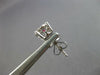 ESTATE .90CT DIAMOND & AAA RUBY 18KT WHITE GOLD 3D ROUND FLOWER STUD EARRINGS