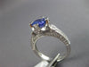 1.84CT DIAMOND & AAA TANZANITE 18KT WHITE GOLD 3D ROUND 4 PRONG ENGAGEMENT RING