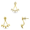 .38CT DIAMOND 14KT YELLOW GOLD 3D CLASSIC MULTI TEAR DROP FUN HANGING EARRINGS