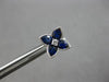 1.79CT DIAMOND & AAA SAPPHIRE 14KT WHITE GOLD ROUND & PEAR SHAPE STUD EARRINGS