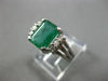 ESTATE 2.80CT DIAMOND & AAA EMERALD 14KT WHITE GOLD SQUARE FRIENDSHIP LOVE RING