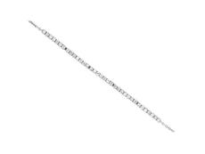 0.23CT DIAMOND 14KT WHITE GOLD 3D CLASSIC ROUND BAR TENNIS FUN BRACELET