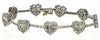 4.99CT DIAMOND 18KT WHITE GOLD 3D ROUND & BAGUETTE MULTI HEART TENNIS BRACELET