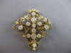 ANTIQUE EXTRA LARGE 1.80CT OLD MINE DIAMOND 14K YELLOW GOLD BROOCH PENDANT 27830