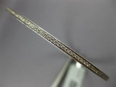 .80CT DIAMOND 18KT WHITE GOLD 3D CLASSIC 2MM SEMI ETERNITY LOVE BANGLE BRACELET