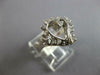 ESTATE .50CT DIAMOND 14KT WHITE GOLD 3D CLASSIC OPEN HEART LOVE RING