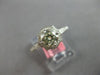 ESTATE 1.05CT DIAMOND 18K WHITE GOLD ROUND SOLITAIRE STAR FLOWER ENGAGAMENT RING