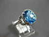 3.34CT DIAMOND & AAA BLUE TOPAZ 14KT WHITE GOLD OVAL & ROUND FUN LOVE KNOT RING