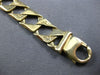 ESTATE LONG 14KT YELLOW GOLD HANDCRAFTED SQUARE LINK MATTE & SHINY MENS BRACELET