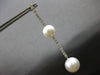 EXTRA LARGE 1.81CT DIAMOND & AAA SOUTH SEA PEARL 18K WHITE GOLD HANGING EARRINGS