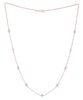 .50CT DIAMOND 14KT ROSE GOLD ROUND BY THE YARD ADJUSTABLE 16-18" LOVE NECKLACE