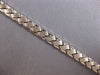 ESTATE 14KT WHITE GOLD 3D CLASSIC MATTE & SHINY CRISS CROSS FUN BRACELET